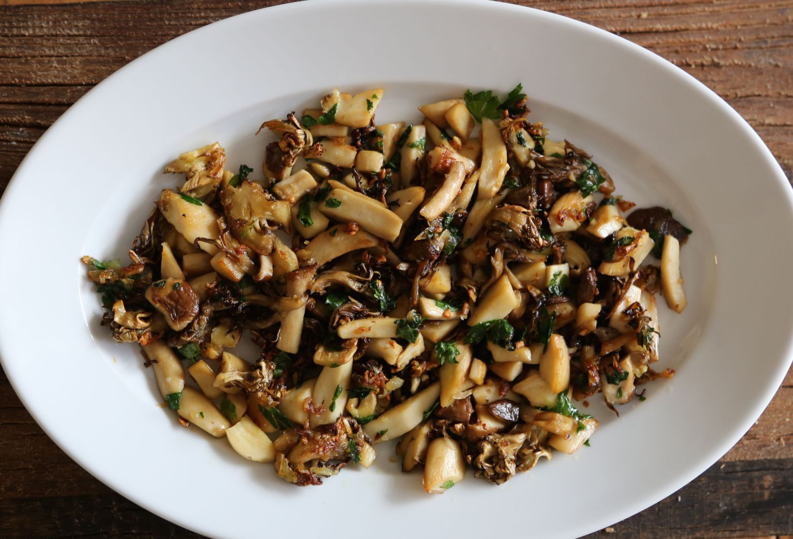 Mushrooms and Persillade