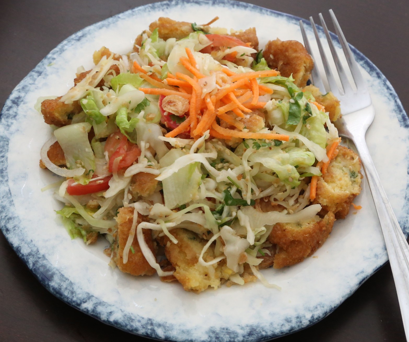 Baya Gyaw Thoke  Gram Fritter Salad