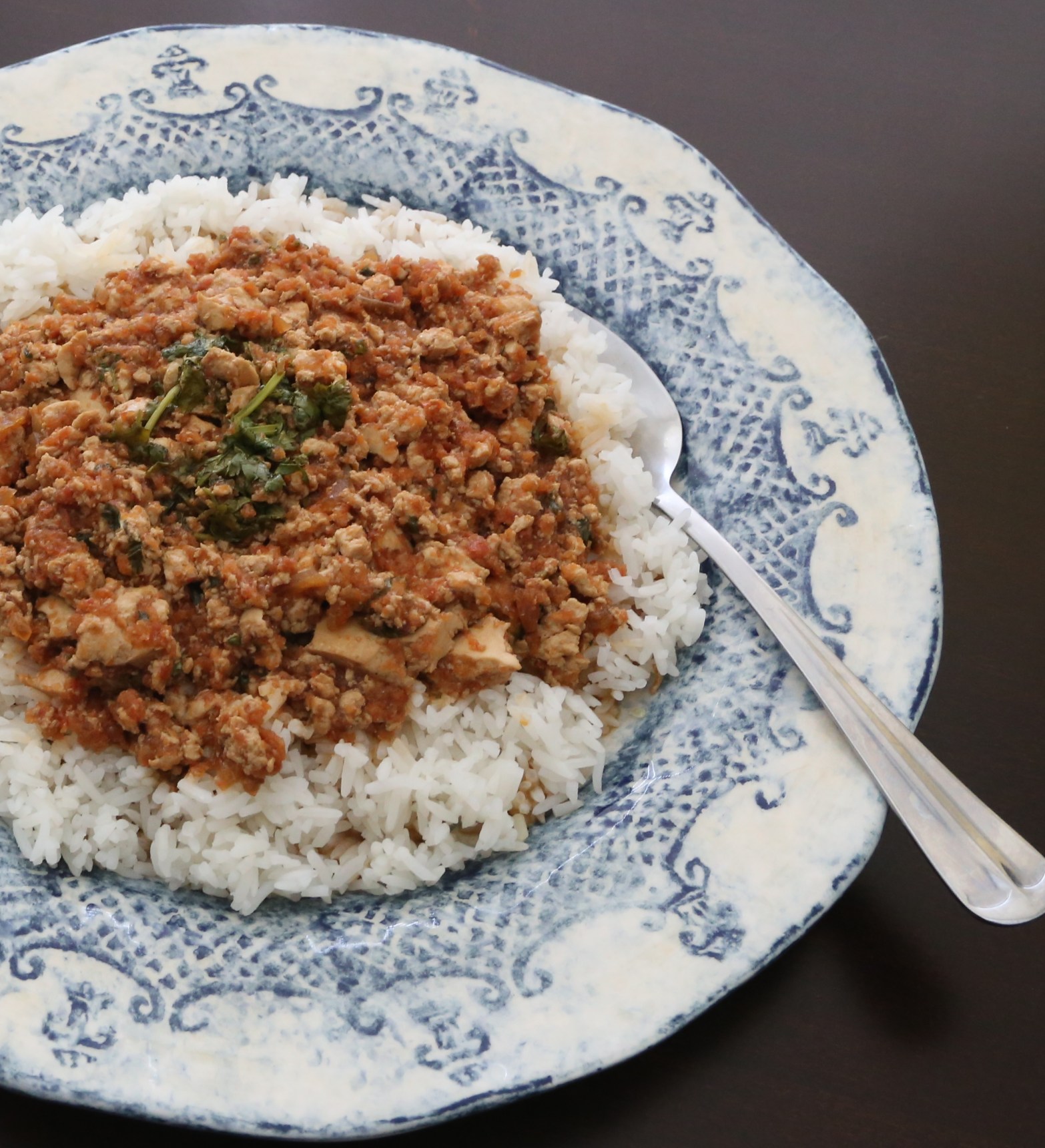 KaYanChin Thee PePyar Hin Tomato, tofu and onion sautéed with fresh cilantro  
