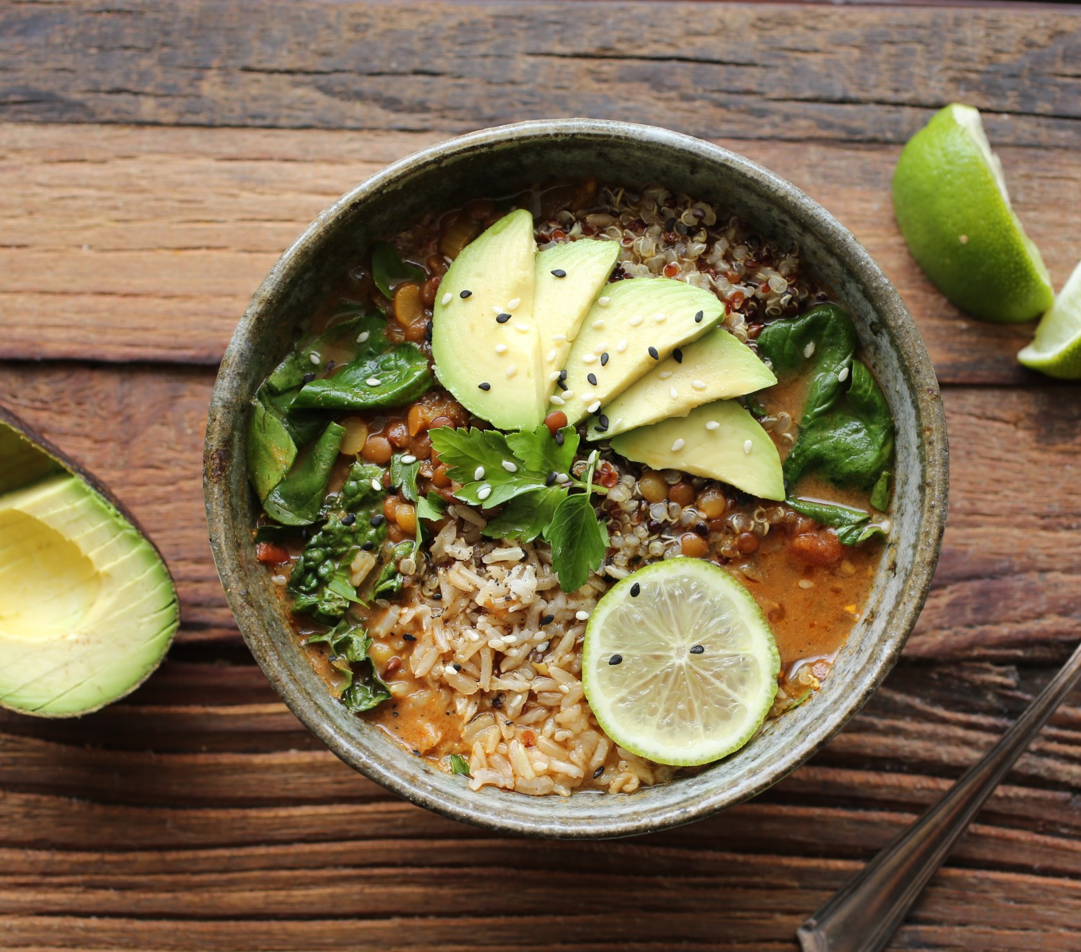 Lentil Quinoa Soup Bowl