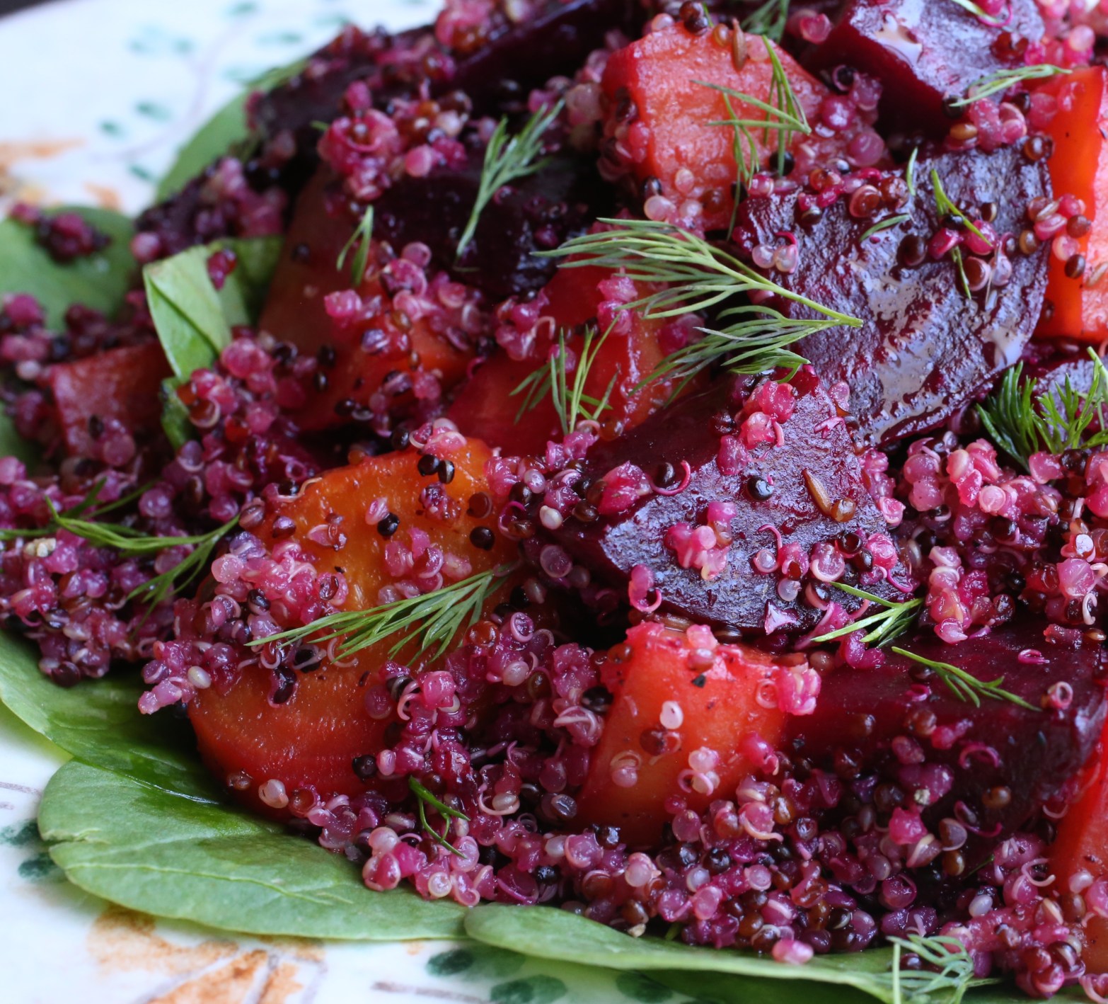 Quinoa with Roasted Red and Golden Beets