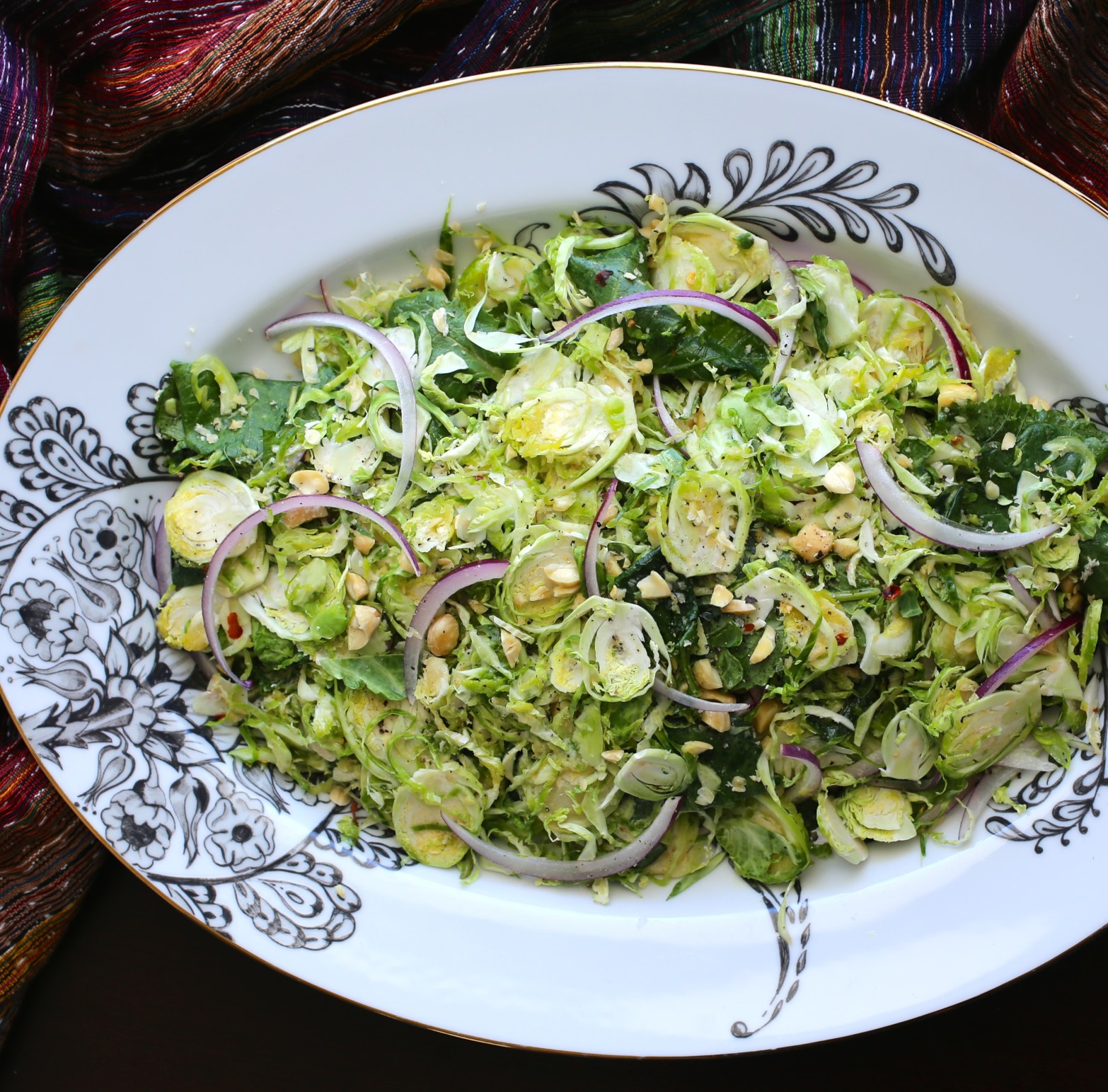 Kale and Brussels Sprouts Salad