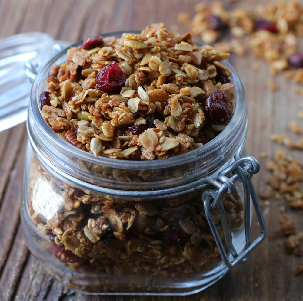 Cranberry Orange-Cardamom Pecan Granola