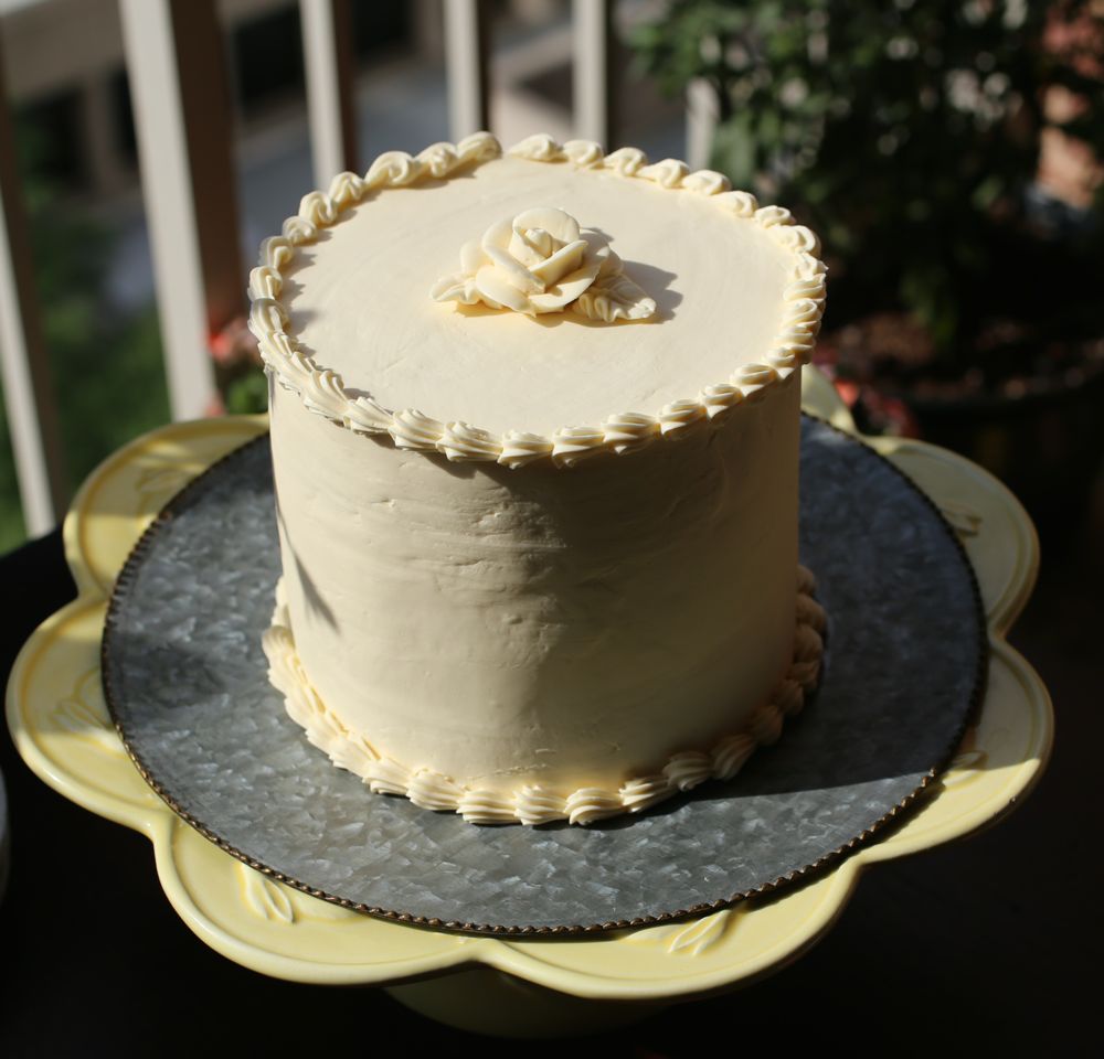 Double Chocolate Cake with Lemon Italian Meringue Buttercream