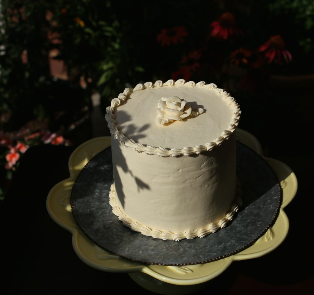 Double Chocolate Cake with Lemon Italian Meringue Buttercream