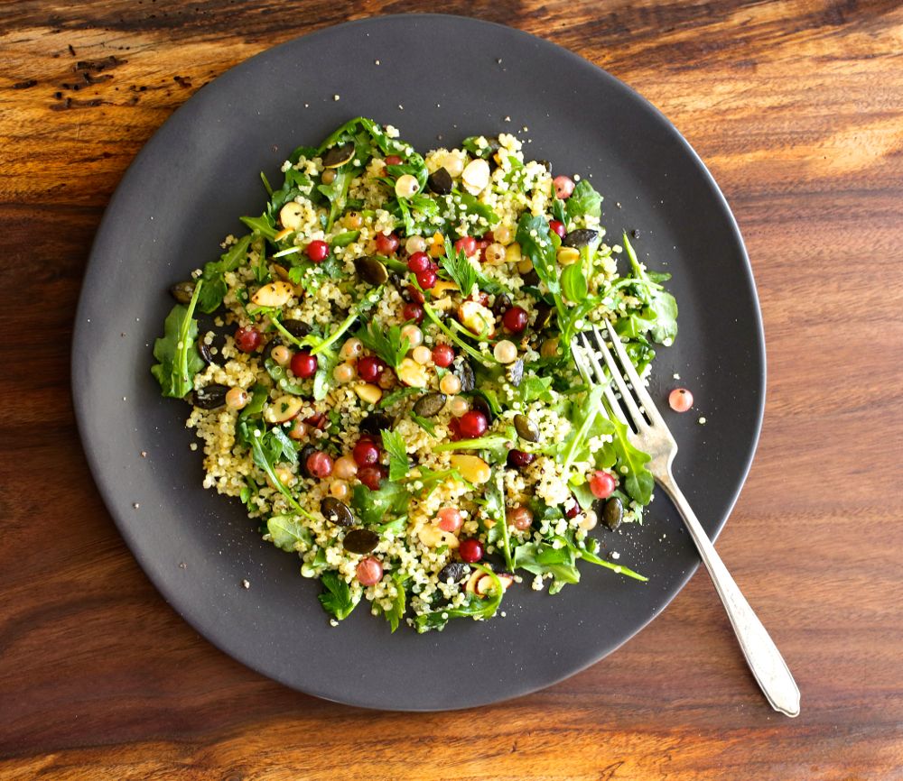Quinoa Salad with Austrian Pumpkin Seeds and Fresh Currants
