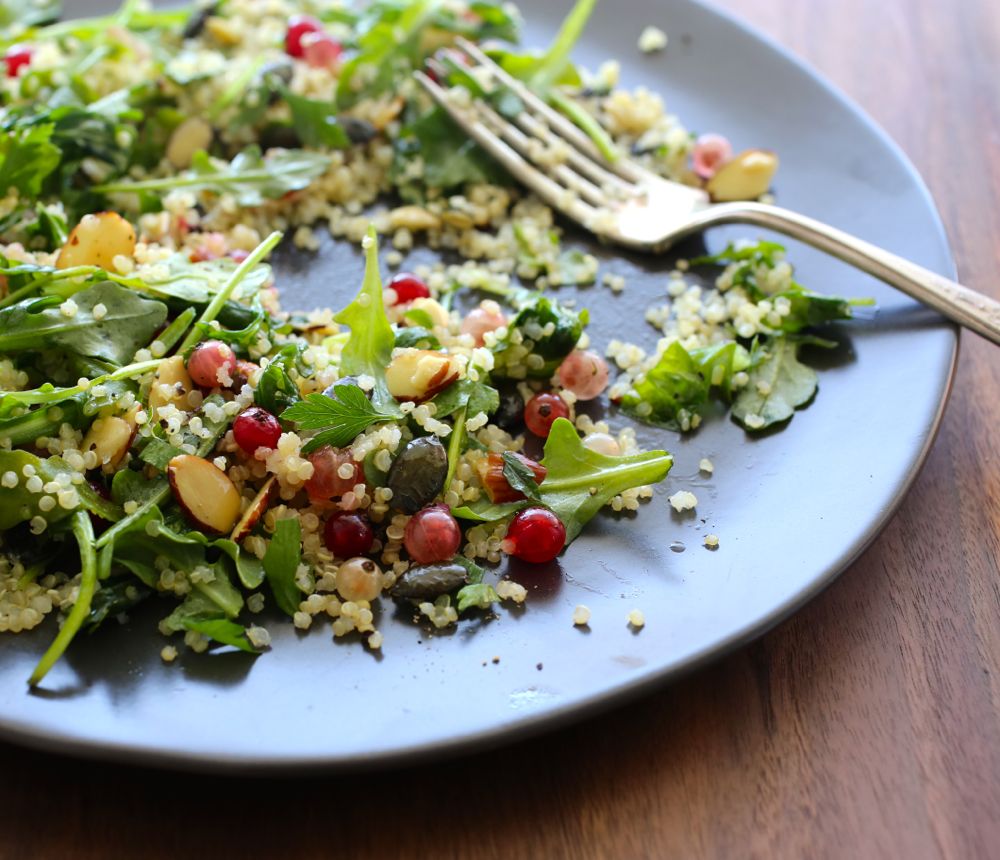 Quinoa Salad with Pumpkin Seeds and Fresh Currants